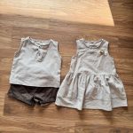 【80-150cm】セットアップorワンピース ブラウン ストライプ - 画像 (7)