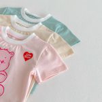 【80-130cm】セットアップ キッズ服 ハート くま柄 - 画像 (16)