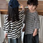 【80-140cm】Tシャツ ボーダー ドロップショルダー - 画像 (18)