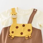 【66-90cm】オールインワン ベビー キュート キリン柄 - 画像 (5)