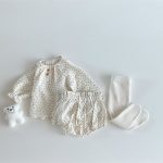 【66-100cm】セットアップ INS映え ドットOR花柄 コットン クレープ - 画像 (9)