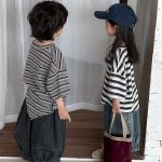 【80-140cm】Tシャツ ボーダー ドロップショルダー - 画像 (11)