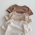 【66-90cm】ロンパース ワッフル ポケット付き 無地 - 画像 (18)