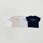 【80-160cm】半袖 Tシャツ ベビー キッズ服 熊柄 英字 - 画像 (2)