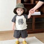 【73-120cm】Tシャツorショートパンツ ゾウー柄 カラーバリ カジュアル - 画像 (6)