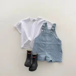 【73-120cm】サロペット ベビー 男の子 ストライプ - 画像 (7)