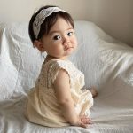 【66-90cm】ロンパース レース切り替え ノースリーブ - 画像 (4)