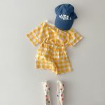 【66-100cm】セットアップ ベビー チェック or ハート柄 - 画像 (5)