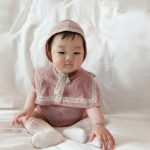 【66-90cm】ロンパース＆帽子 ベビー ビッグラペル - 画像 (4)