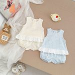 【73-120cm】セットアップ チェック ベスト＆ブルマ - 画像 (5)
