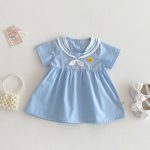 【73-120cm】ワンピース ベビー アヒル柄 セーラー - 画像 (5)