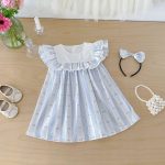 【66-140cm】ロンパースorワンピース ブルー ストライプ 姉妹服 - 画像 (12)