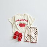 【80-130cm】セットアップ 英字 フルーツ 肌に優しい - 画像 (7)