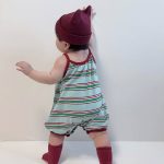 【66-90cm】ロンパース ベビー ボーダー サロペット 韓国風 - 画像 (6)