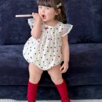 【66-90cm】ロンパース レッド ドット フリル - 画像 (7)