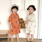 【80-150cm】セットアップ キッズ パームツリーサマー - 画像 (4)