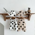 【66-100cm】サロペット ベビー ポルカドット サロペット&帽子 - 画像 (7)