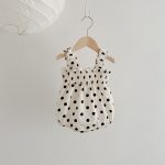 【66-100cm】ロンパースorワンピース ドット プリンセス 姉妹服 - 画像 (8)