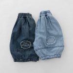 【80-130cm】パンツ デニム パンプキンパンツ カジュアル - 画像 (3)
