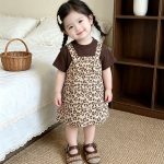 【73-120cm】サロペワンピース ヒョウ柄 可愛い 女の子 - 画像 (6)