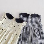 【66-90cm】ロンパース 可愛い ドット/チェック ベビー服 - 画像 (17)