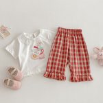 【73-120cm】半袖Ｔシャツ ベビー フリル襟 カートゥーン - 画像 (10)