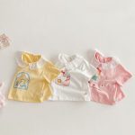 【73-120cm】半袖Ｔシャツ ベビー フリル襟 カートゥーン - 画像 (7)