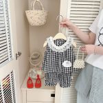 【73-120cm】トップスorパンツ チェック レース ノースリーブ - 画像 (8)