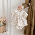 【66-90cm】ロンパース ベビー フラワー ブラウス＆ブルマ - 画像 (6)