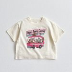【80-130cm】半袖Tシャツ アニマル ファミリーがバスで冒険 - 画像 (7)