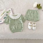 【66-100cm】セットアップ フリル ニット ナチュラル - 画像 (4)