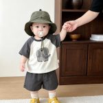 【73-120cm】Tシャツorショートパンツ ゾウー柄 カラーバリ カジュアル - 画像 (7)