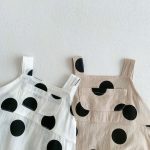 【66-100cm】サロペット ベビー ポルカドット サロペット&帽子 - 画像 (17)