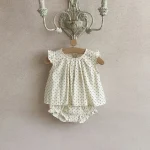 【73-100cm】セットアップ or ワンピース ベビー 韓国風 ドット - 画像 (10)