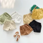 【90-140cm】ショートパンツ キッズ ナチュラル シンプル