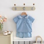 【80-130cm】デニムセットアップ セーラー風 カジュアル - 画像 (15)