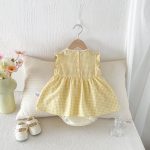【66-90cm】ロンパース アヒル チェック 可愛い ベビー服 - 画像 (6)