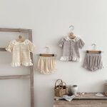 【73-100cm】セット レース フリル 透かし編み 半袖 - 画像 (11)
