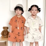 【80-150cm】セットアップ キッズ パームツリーサマー - 画像 (3)