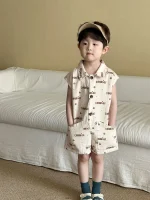 【80-150cm】オールインワン キッズ服 英字 or 犬柄 - 画像 (9)