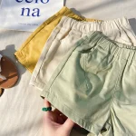 【90-140cm】ショートパンツ キッズ ナチュラル シンプル - 画像 (4)