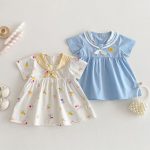 【73-120cm】ワンピース ベビー アヒル柄 セーラー - 画像 (9)