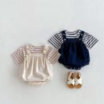 【66-90cm】サロペット カジュアル 無地 - 画像 (2)