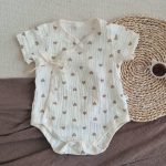 【66-90cm】ロンパース ヒョウ柄 ナチュラル - 画像 (7)