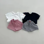 【73-100cm】セットアップ ベビー 韓国風 チェック - 画像 (2)