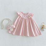 【73-120cm】ワンピース ベビー フリル キノコ かわいい - 画像 (4)