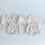 【66-100cm】セットアップ INS映え ドットOR花柄 コットン クレープ - 画像 (3)