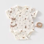 【59-73cm】ロンパース 柔らか 半袖 コットン ベビー服 - 画像 (5)