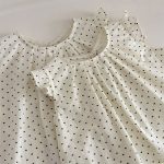 【73-100cm】2点セットORワンピース ハート柄 フリル袖 トップス＆ショートパンツ - 画像 (13)