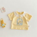 【73-120cm】半袖Ｔシャツ ベビー フリル襟 カートゥーン - 画像 (4)